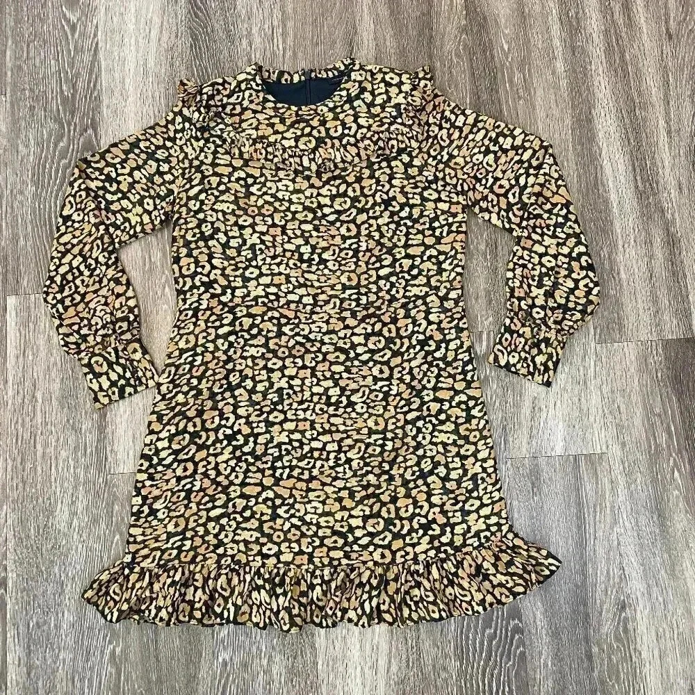 Womens Who What Wear Gold/Brown Patterned Dress - M